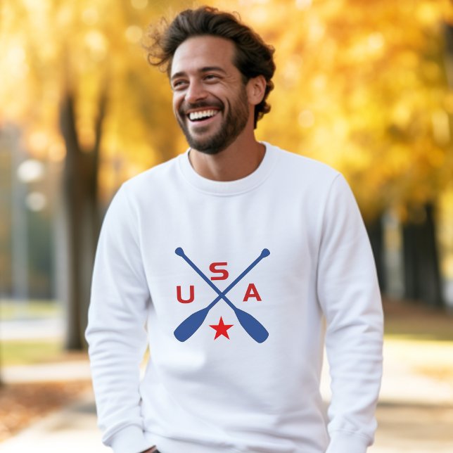 Moletom EUA cruzam remos remos remos remos com cor clara n (Criador carregado)