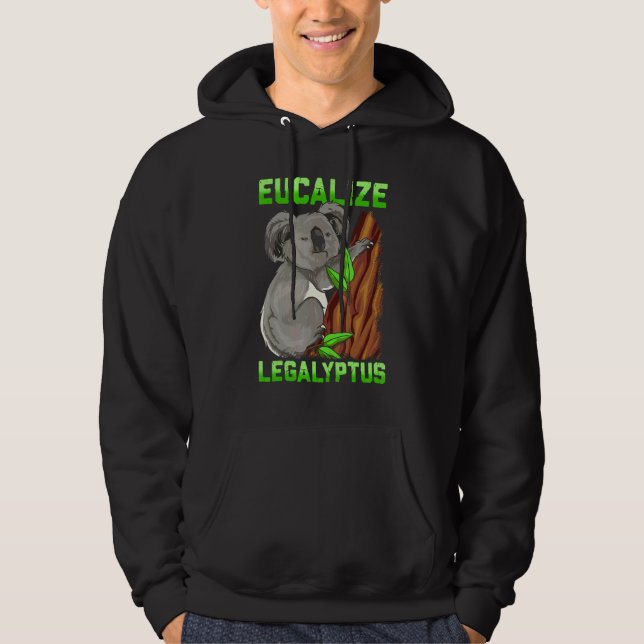 Moletom Eucalize Legalyptus Stoner Koala Bear Pun Meme (Frente)