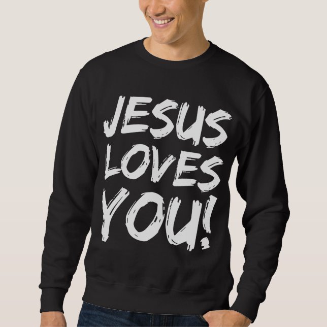 Moletom Evangelismo Cristão Presente para Homens Jesus te  (Frente)