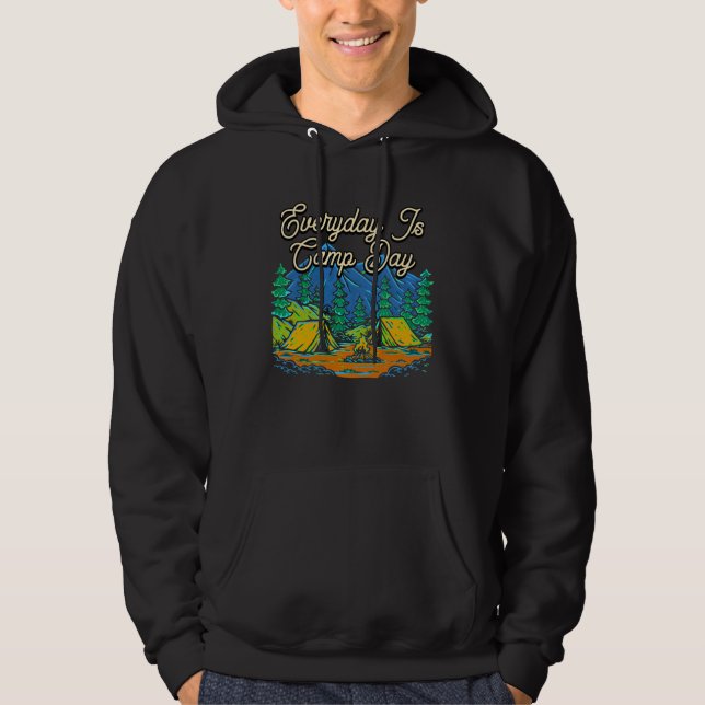 Moletom Everyday Is Camp Day Camping Nature  Camper Trees  (Frente)