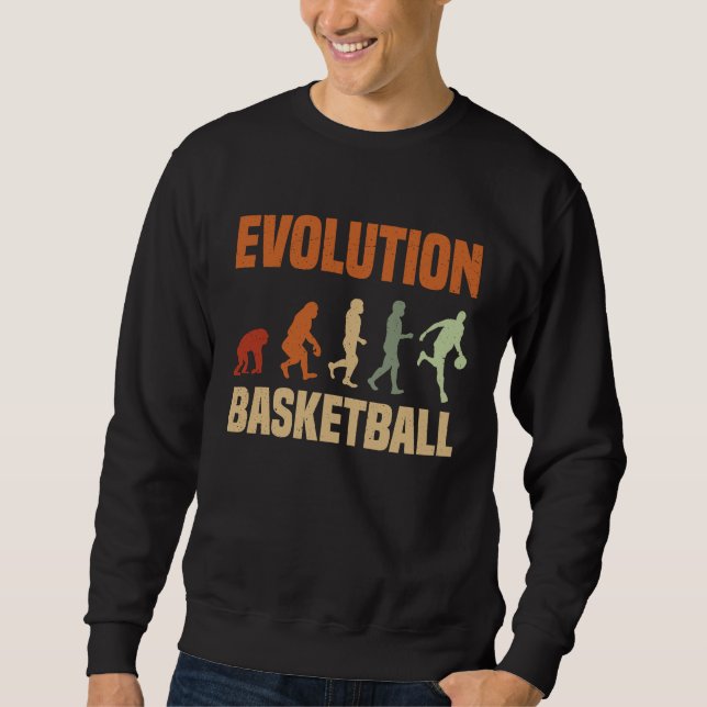 Moletom Evolução do Basquete de Macaco para Homens BBall   (Frente)