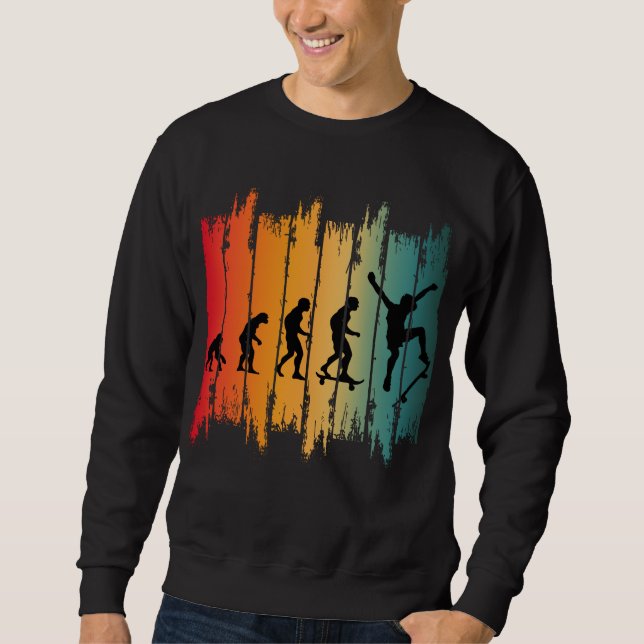 Moletom Evolução Do Skatista De Skate (Frente)