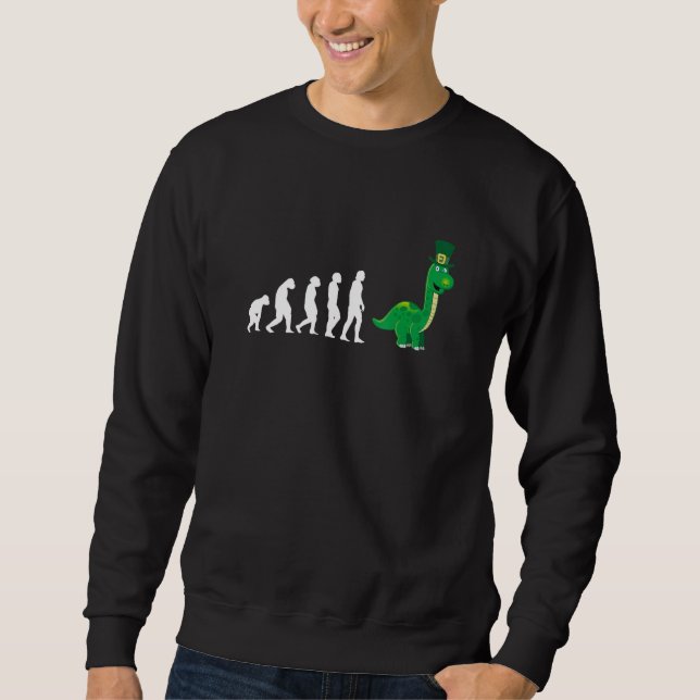 Moletom Evolution Dinossaur Dino Dia de São Patrício (Frente)