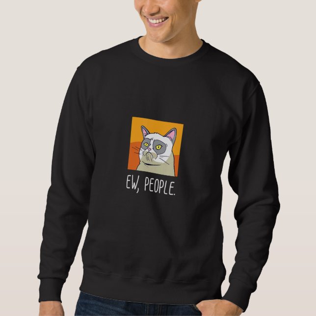 Moletom Ew Pessoas Engraçadas Gato Engraçado Mulheres Engr (Frente)