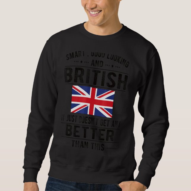 Moletom Excelente de Bandeira Britânico de Boa Vista (Frente)