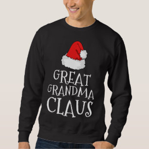 Moletom Excelente Vovó Claus Homenagem à Família Chapéu de