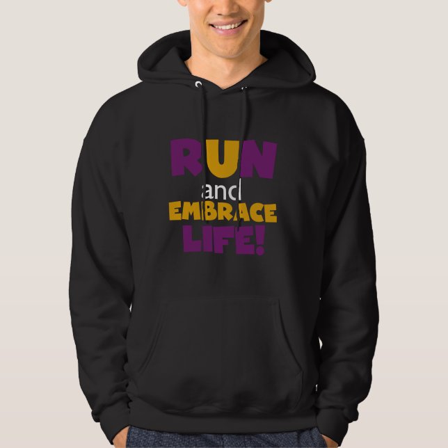 Moletom Executar Embrace Life Purple Yellow (Frente)