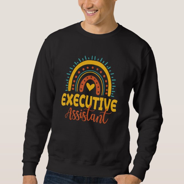 Moletom Executive Assistant Boho Rainbow Administrative Pr (Frente)