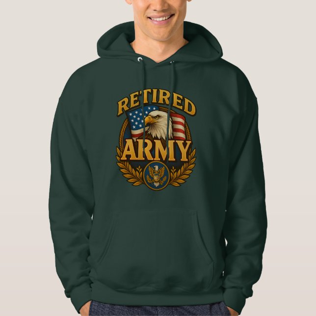 Moletom Exército Aposentado com bandeira e águia (Frente)