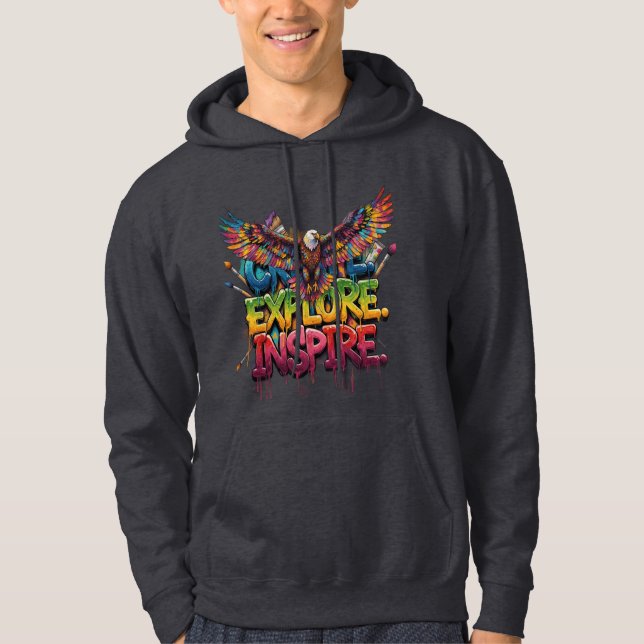 Moletom Explore Inspire Butterfly Hoodie – Vibrant & Uplif (Frente)