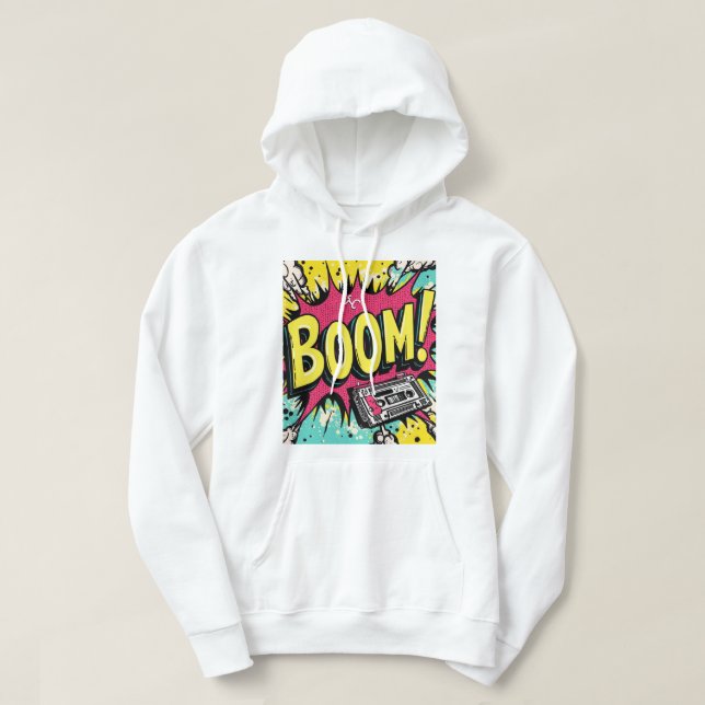Moletom Explosão Retro Boombox (Frente do Design)