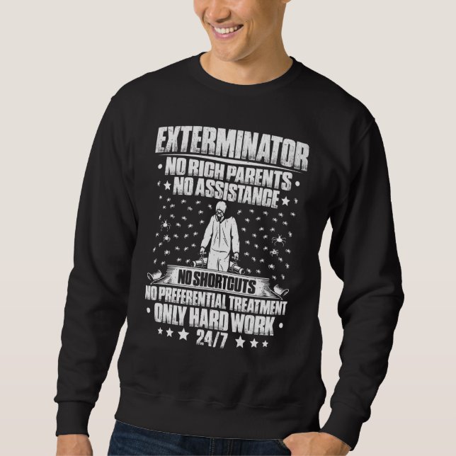 Moletom Exterminador de Trabalho do Duro de Controle de Pe (Frente)