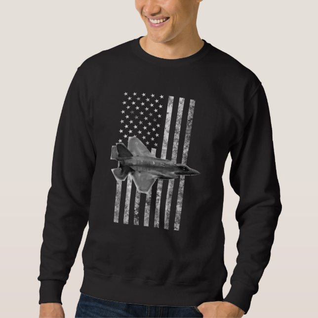 Moletom F-35 Lightning II American USA Flag - Military (Frente)