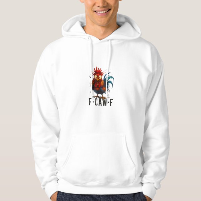 Moletom F-Caw-F Frango Galo Meme Engraçado (Frente)