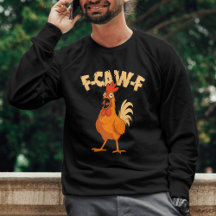 F-CAW-F! Galo de desenho animado engraçado chocado