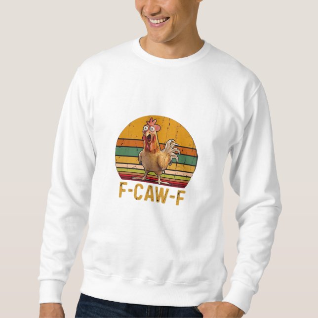 Moletom F-Caw-F Humor de Frango Essencial Minimal Limpo (Frente)