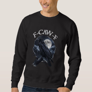 Moletom F-Caw-F Pássaro Negro Engraçado Coroa Negra