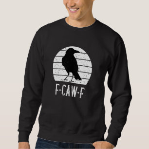 Moletom F-Caw-F Pássaro Negro Pássaro Retro Lua Vintage F