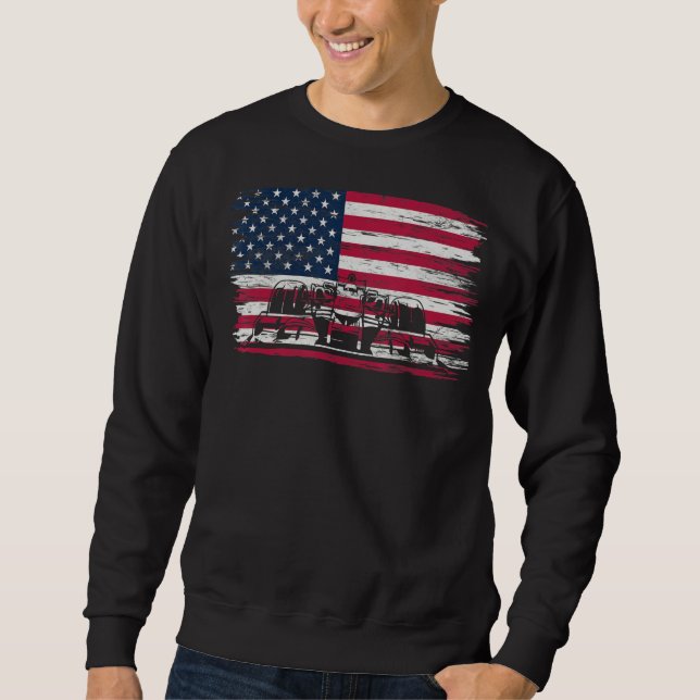 Moletom Fã de Carros Amantes de Fórmula de Corrida Patriot (Frente)