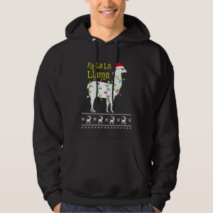 Moletom Fa La Llama Ugly Christmas Sweater Llama Chris