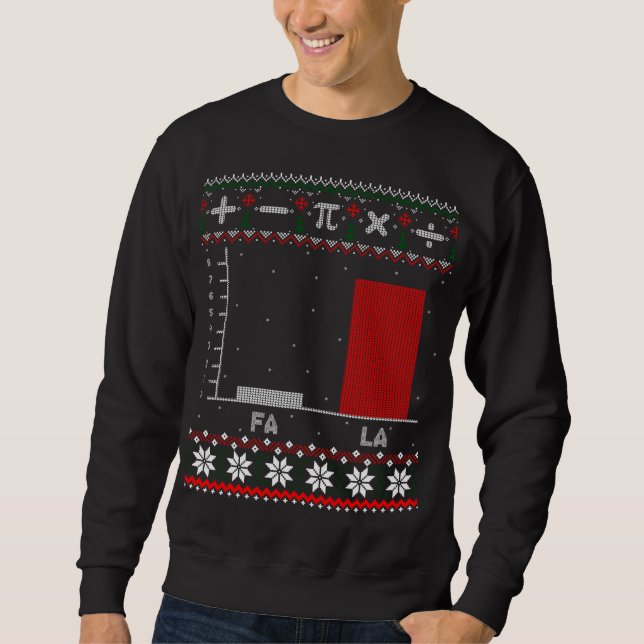 Moletom Fa La Mathematics Graph Christmas Ugly Sweater (Frente)