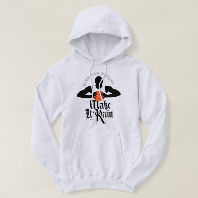 Moletom Faça-o chover (basquete) Hoodie (Frente do Design)