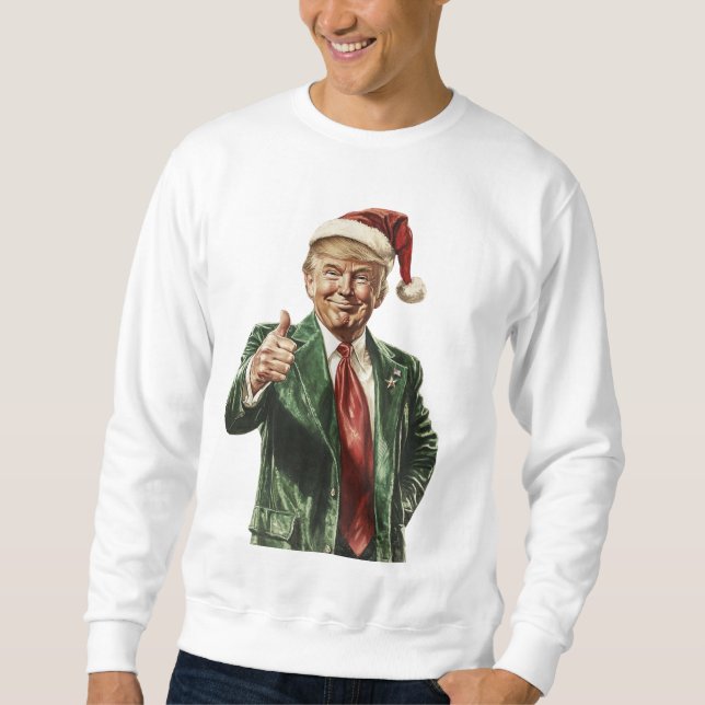 Moletom Faça o Excelente de Natal de novo Trump Christmas  (Frente)