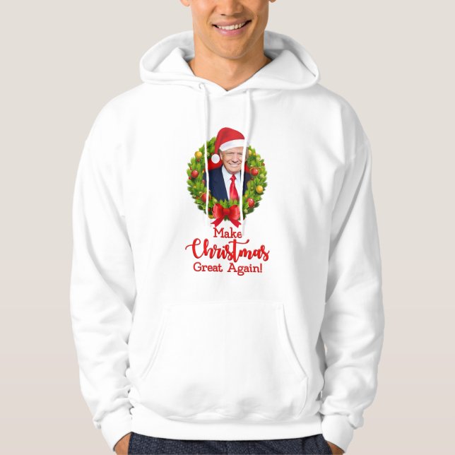 Moletom Faça o Excelente de Natal de novo Trump MAGA prese (Frente)