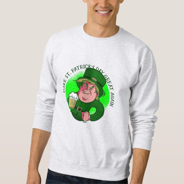 Moletom faça o excelente do st patricks novamente doald tr (Frente)