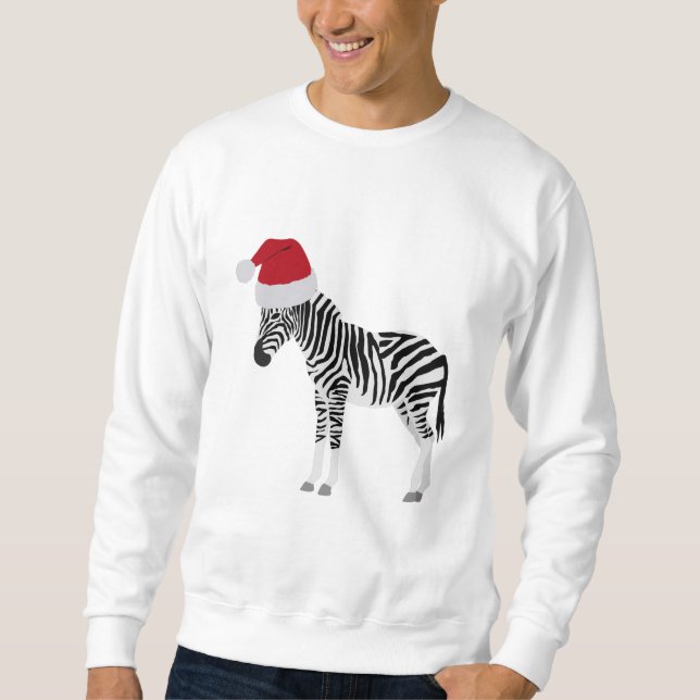 Moletom Fácil de Zebra Natal com Papai Noel (Frente)
