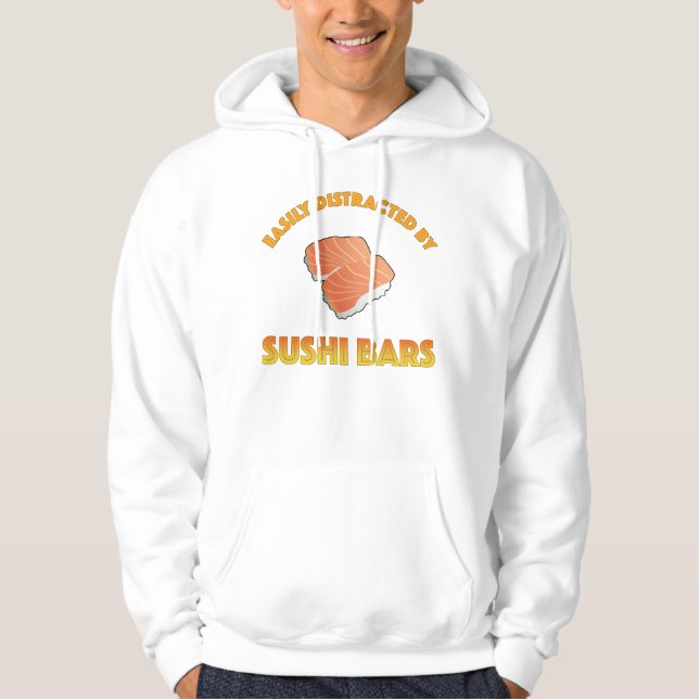 Moletom Facilmente Distraído Por Barras De Sushi (Frente)