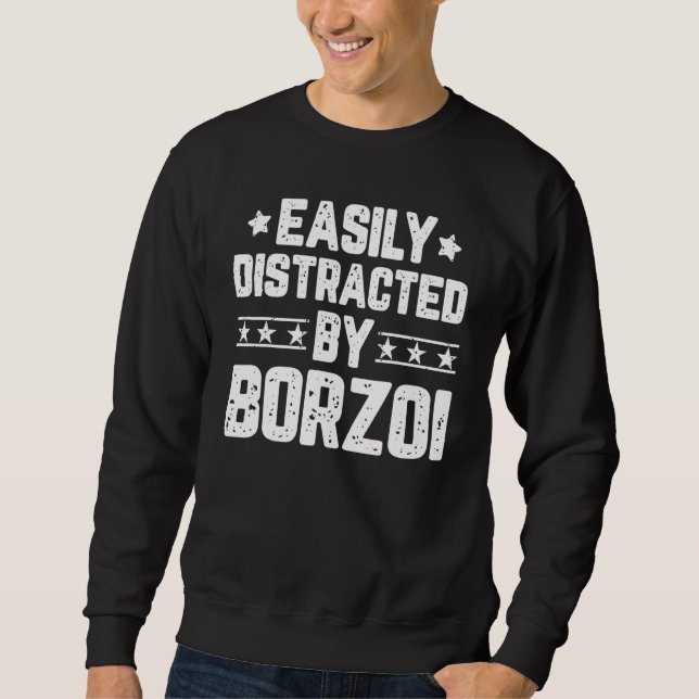 Moletom Facilmente Distraído Por Borzoi Dog Borzoi (Frente)