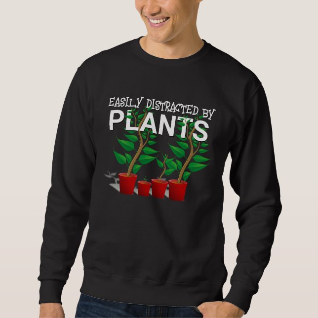 Moletom FACILMENTE DISTRAÍDO POR PLANTAS Unisex  (Frente)