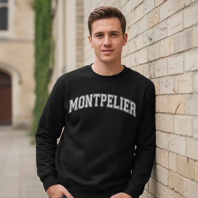 Moletom Faculdade ao estilo universitário de MONTPELIER Am (Criador carregado)