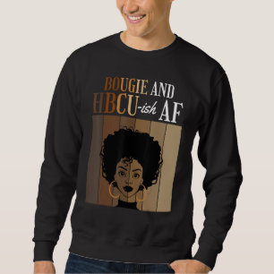 Moletom Faculdade Negra Histórica Bougie e HBCU-ish AF