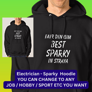 Moletom Fair Dinkum BEST SPARKY (eletricista) em Straya