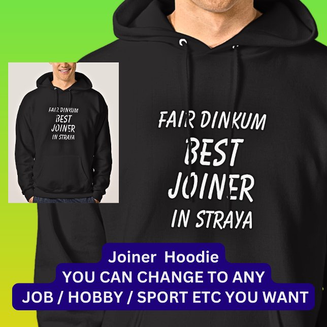 Moletom Fair Dinkum MELHOR JOINER em Straya (Criador carregado)