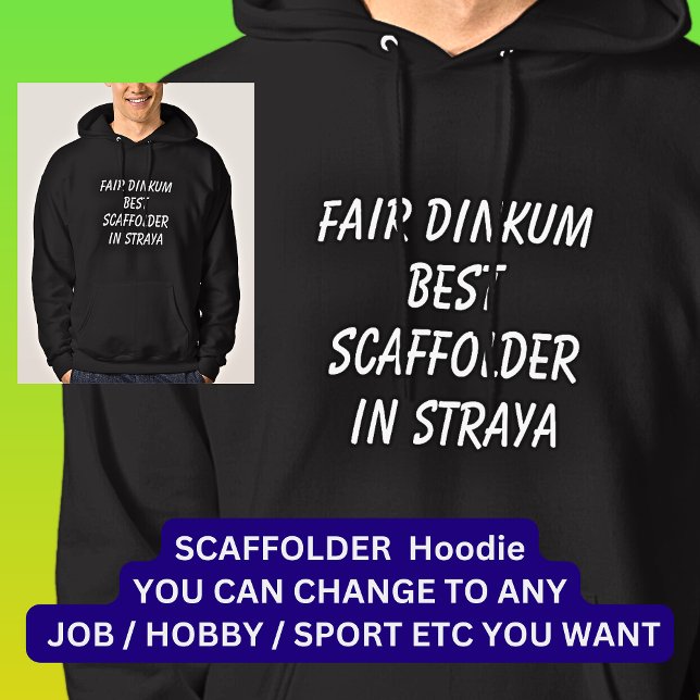 Moletom Fair Dinkum MELHOR SCAFFOLDER em Straya (Criador carregado)