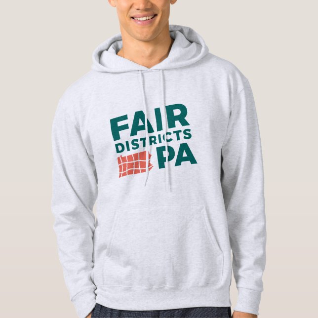 Moletom Fair Districts PA Ash Grey Hoodie (Frente)