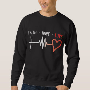 Moletom Faith Hope ama Cruzar Deus Jesus Christia