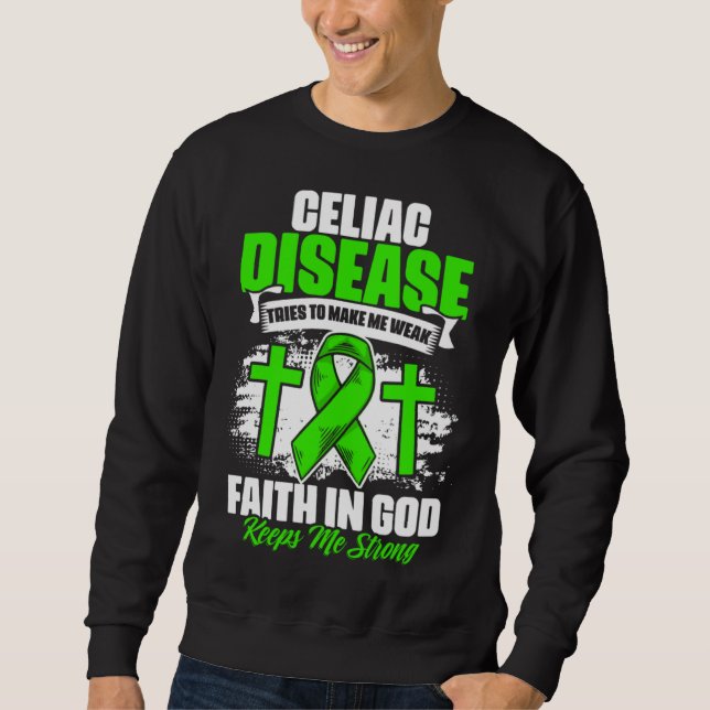 Moletom Faith In God  Celiac Warrior Celiac Disease Awaren (Frente)