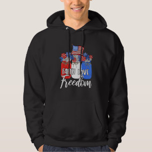 Moletom Faith Love Freedom Mason Jar American Flag Cristo