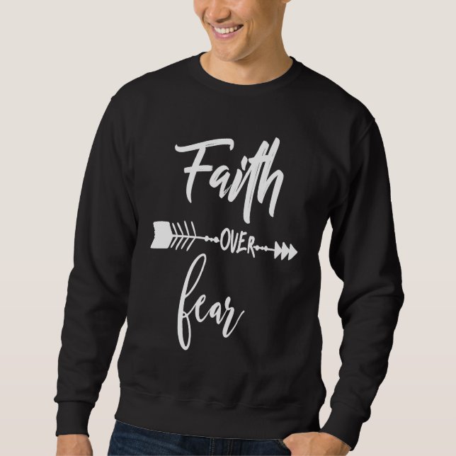 Moletom Faith Over Fear Christian Inspirational Motivation (Frente)