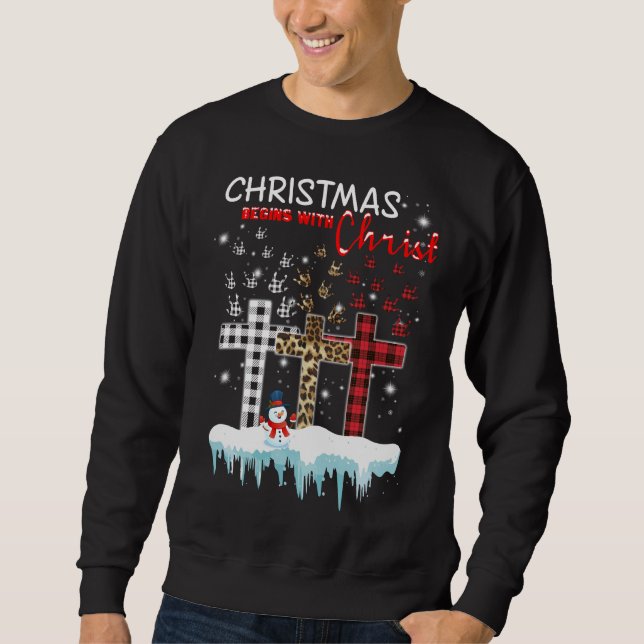 Moletom Faith Shrits, Natal começa com Cristo (Frente)