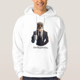 Moletom Falcão Empresário Carregando Café Focado
