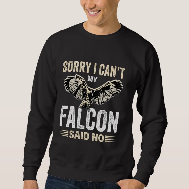 Moletom Falcon Training Hawk Eagle Design para um Falconer (Frente)