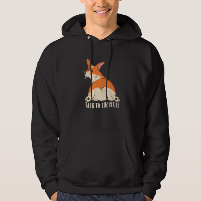 Moletom Fale Com O Pelo, Roupa Divertida De Corgi, Amante  (Frente)