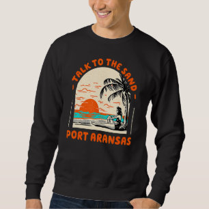 Moletom Fale Com O Sand Port ArKansas Beach Texas Ocean Su