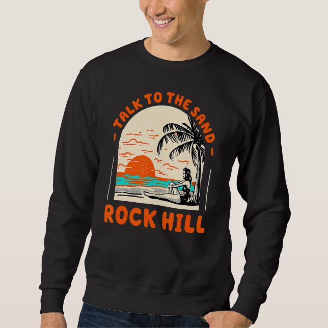 Moletom Fale Com O Sand Rock Hill Beach South Carolina Oc (Frente)