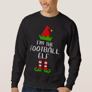 Moletom Família Engraçada Eu sou o Elf Christm de Futebol
